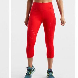 Brooks Running Seneca 3/4 Running Tights Red - Size XS Laser detail *Logo flaw*
